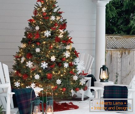 10 ideas para decorar el porche para Navidad