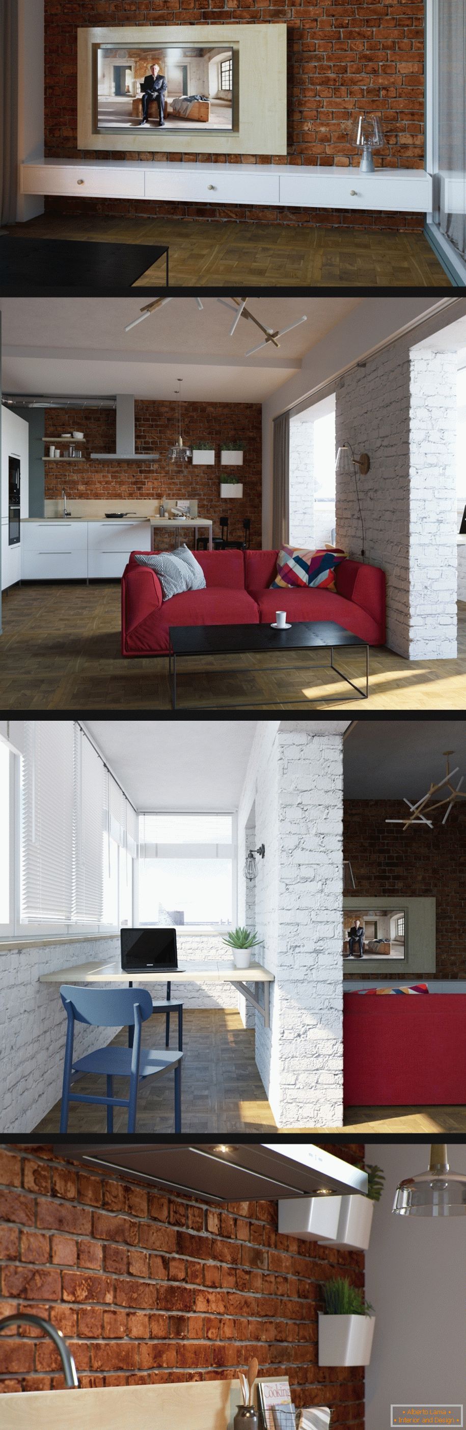 Diseño de interiores estilo loft