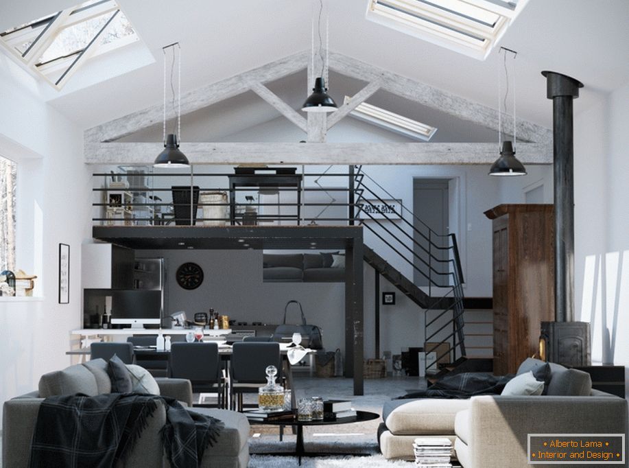 Diseño de interiores estilo loft