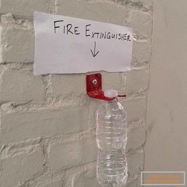 Espacio para un extintor de incendios