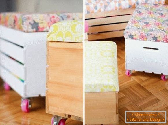 Muebles útiles hechos en casa para niños