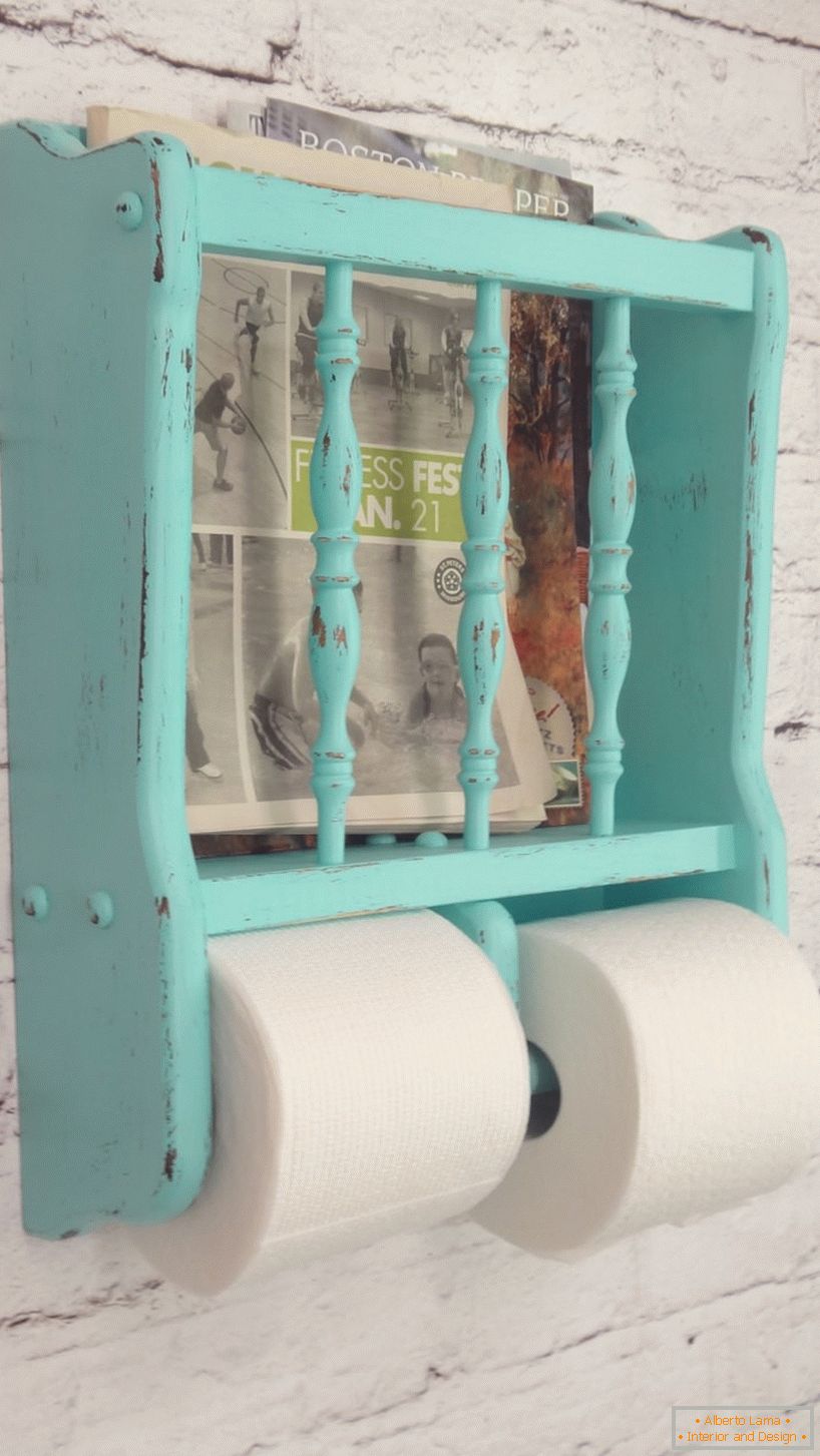 Titular de papel higiénico vintage turquesa