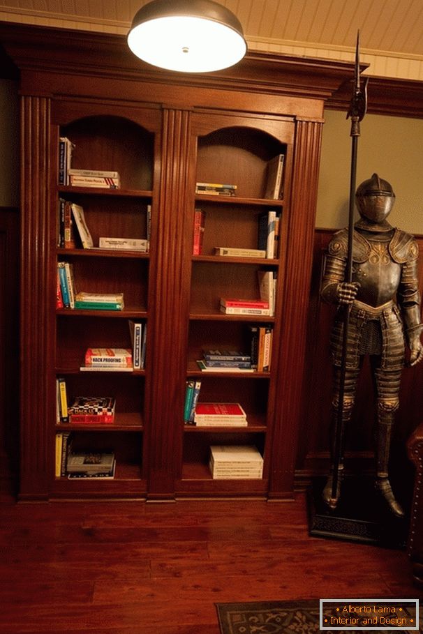 Librería y caballero medieval