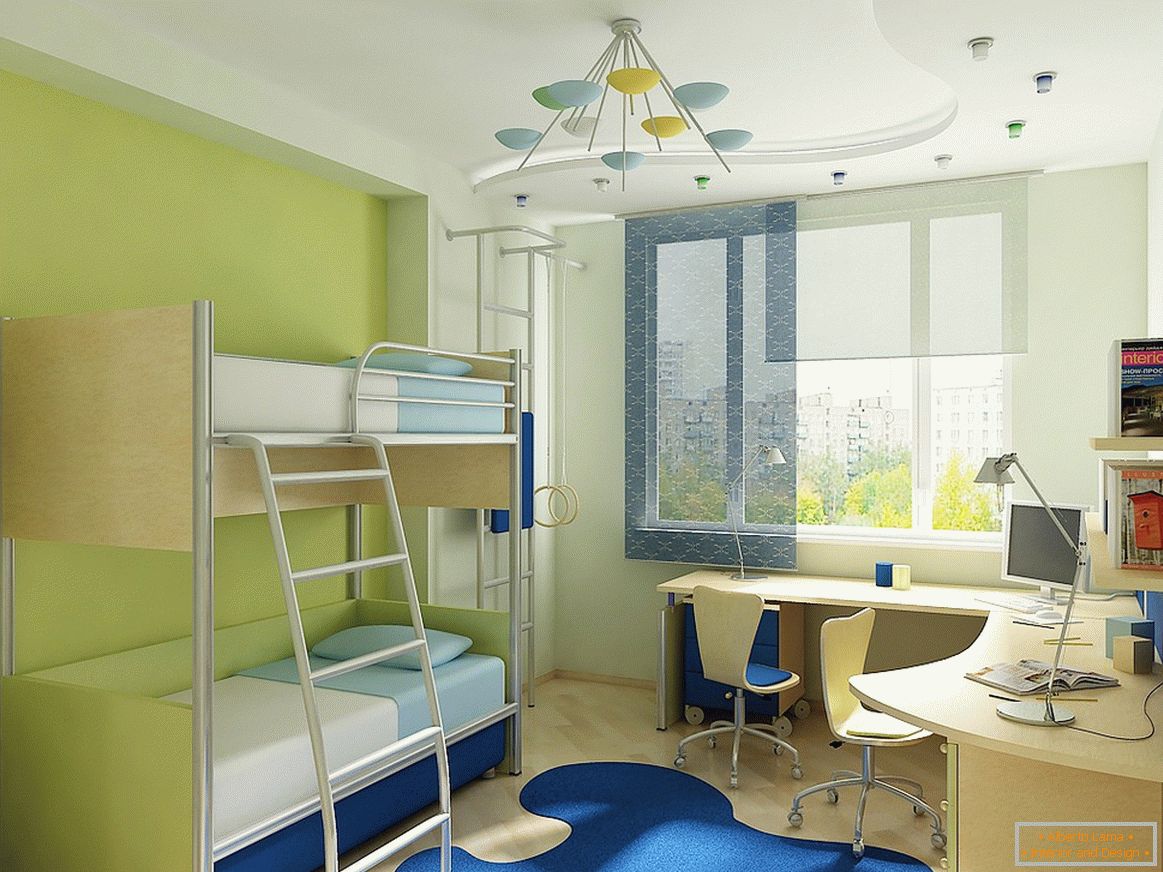 Hermoso diseño de una habitación para niños pequeños