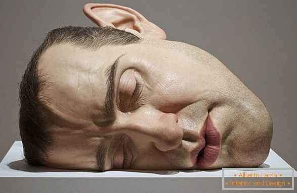 Escultura de la cabeza de un hombre, Ron Maesk