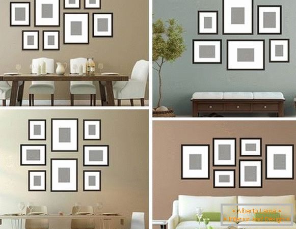 Cómo decorar una pared con fotos con tus propias manos
