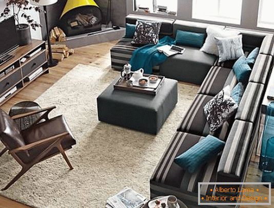 elegante-modular-sofá