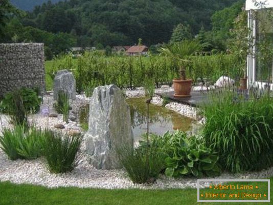 Hermosas piedras en el jardín