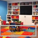 Colores brillantes en el diseño del cuarto de niños