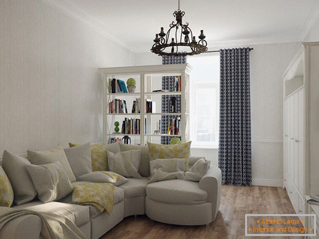Increíble interior de un apartamento en el estilo mediterráneo