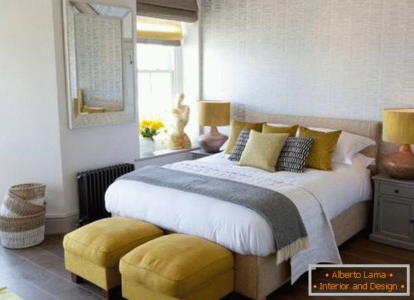 Color amarillo en el interior - psicología del color en el dormitorio