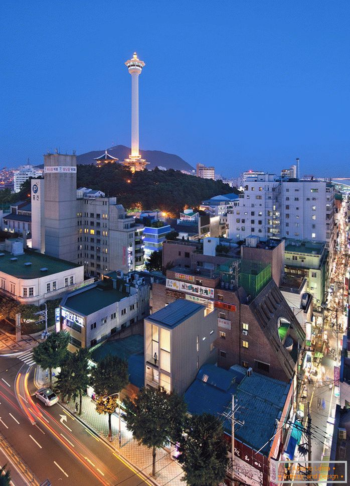 Arquitectura de la ciudad de Busan en Corea del Sur