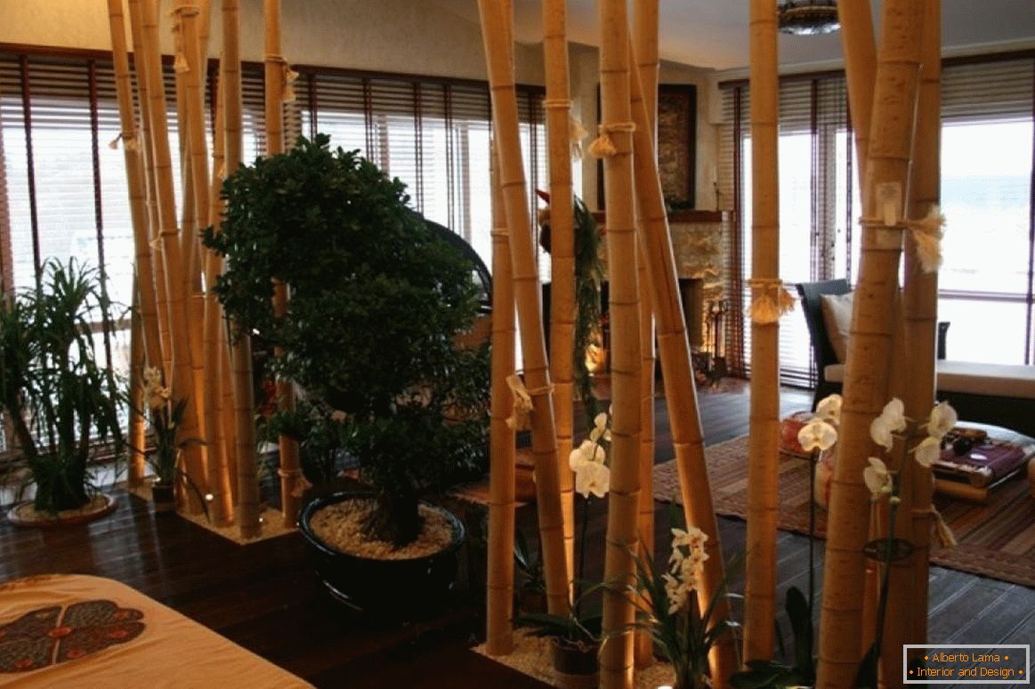 Partición de bambú