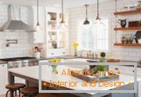 Color blanco en el interior de la cocina, ventajas y desventajas