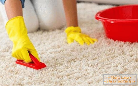 cómo limpiar una alfombra blanca en casa, foto 60