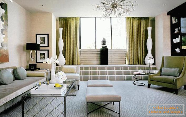 Sala de estar en estilo Art Deco