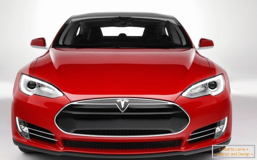 Diseño кузова Tesla в красном