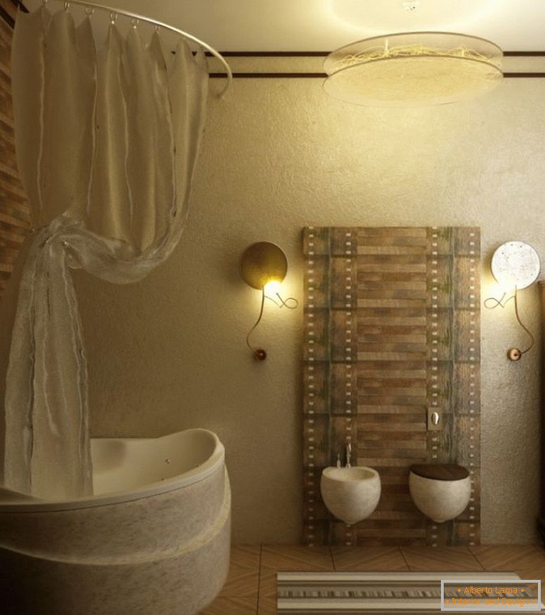 bathroom-ideas-with-floor-tiles-and-unique-bathtubs-shape-also-curtain-and-mounted-toilet-also-wall-lamps-and-storage-cabinet-also-colgante-lamps-captivating-small- bathroom-design-plans-840x949