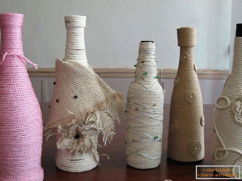Decoración de botellas de diferentes formas