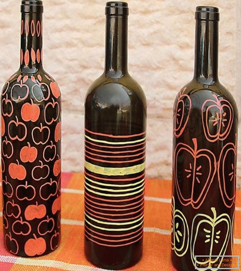 Ideas para pintar botellas de vino