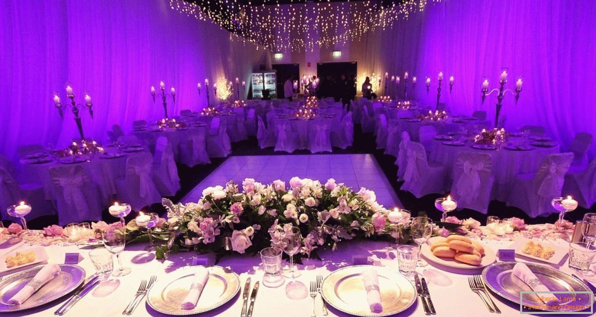 Registro de la sala de bodas en color lila