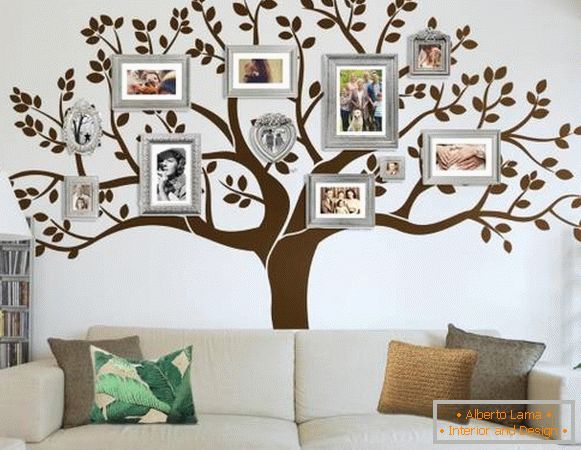 Árbol genealógico - pegatinas para la decoración de la pared