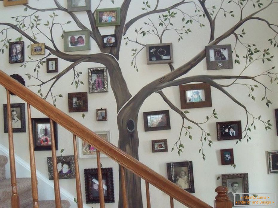 Árbol de familia в интерьере