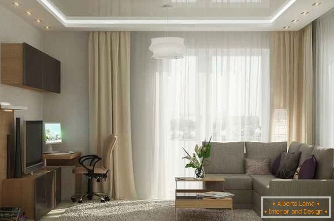 Diseño interior minimalista de un apartamento de una habitación Khrushchev