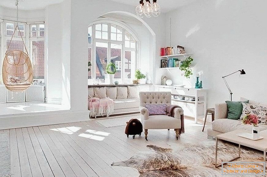 Sala de estar en estilo escandinavo