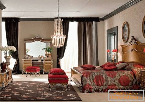 Lujoso diseño de dormitorio en una casa privada
