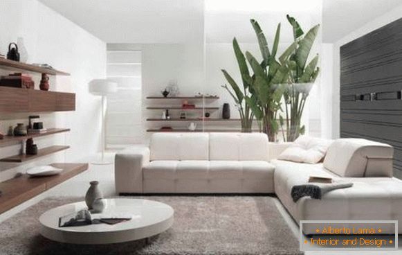 El estilo del minimalismo con el interior de una casa privada