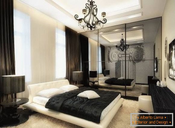 Casa privada de diseño de dormitorio en el estilo de lujo
