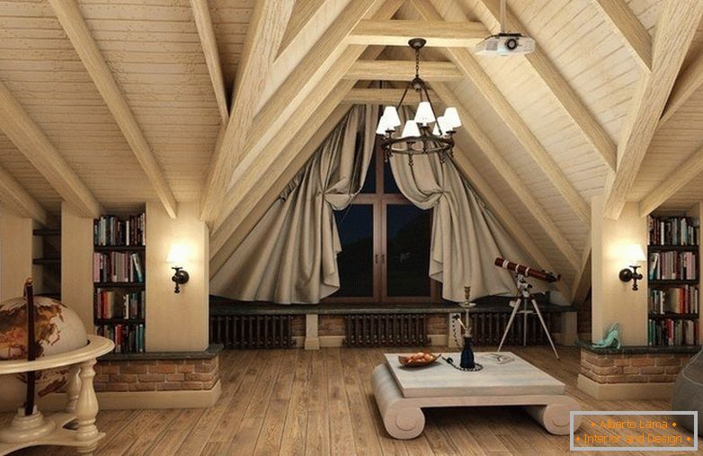 Diseño de loft en una casa privada