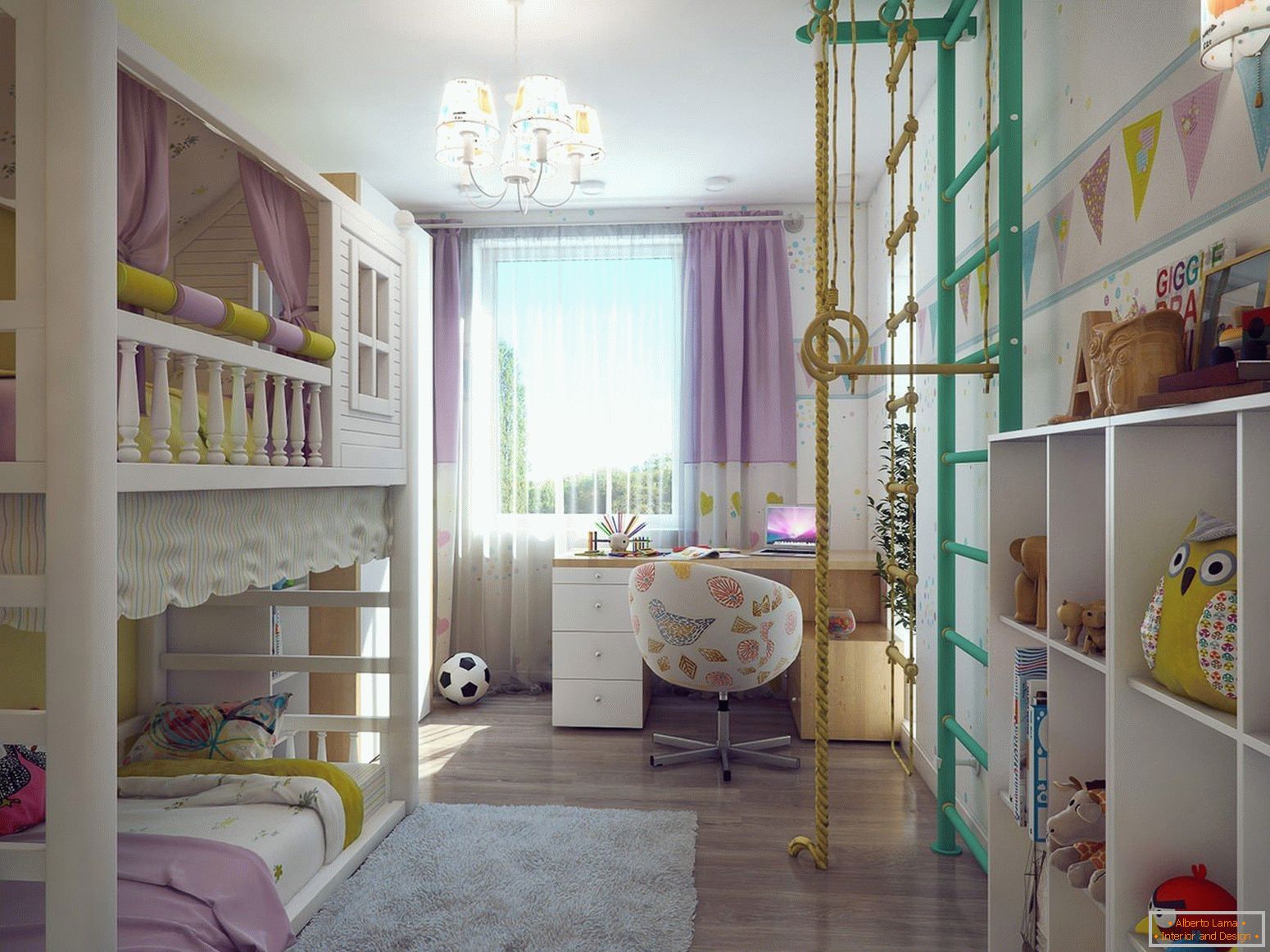 Habitación para niños para dos niños