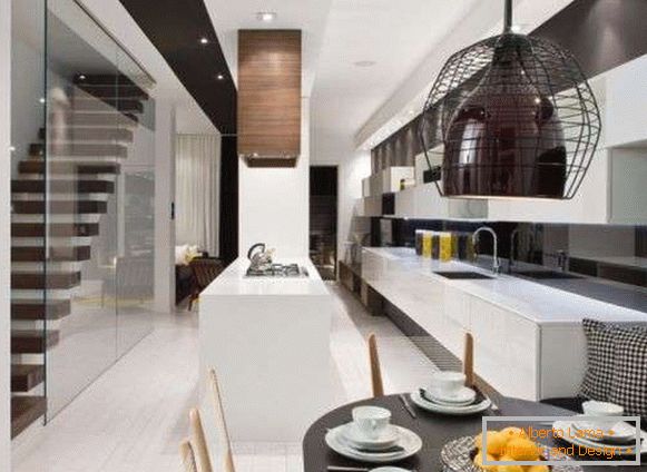 Diseño interior moderno de una casa privada - primer piso photo