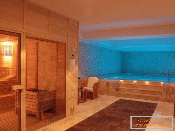 Diseño de interiores de una casa privada своими руками - сауна и бассейн