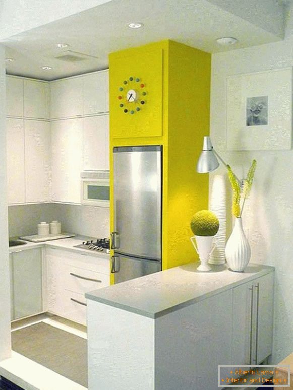 Diseño de interiores de una pequeña cocina
