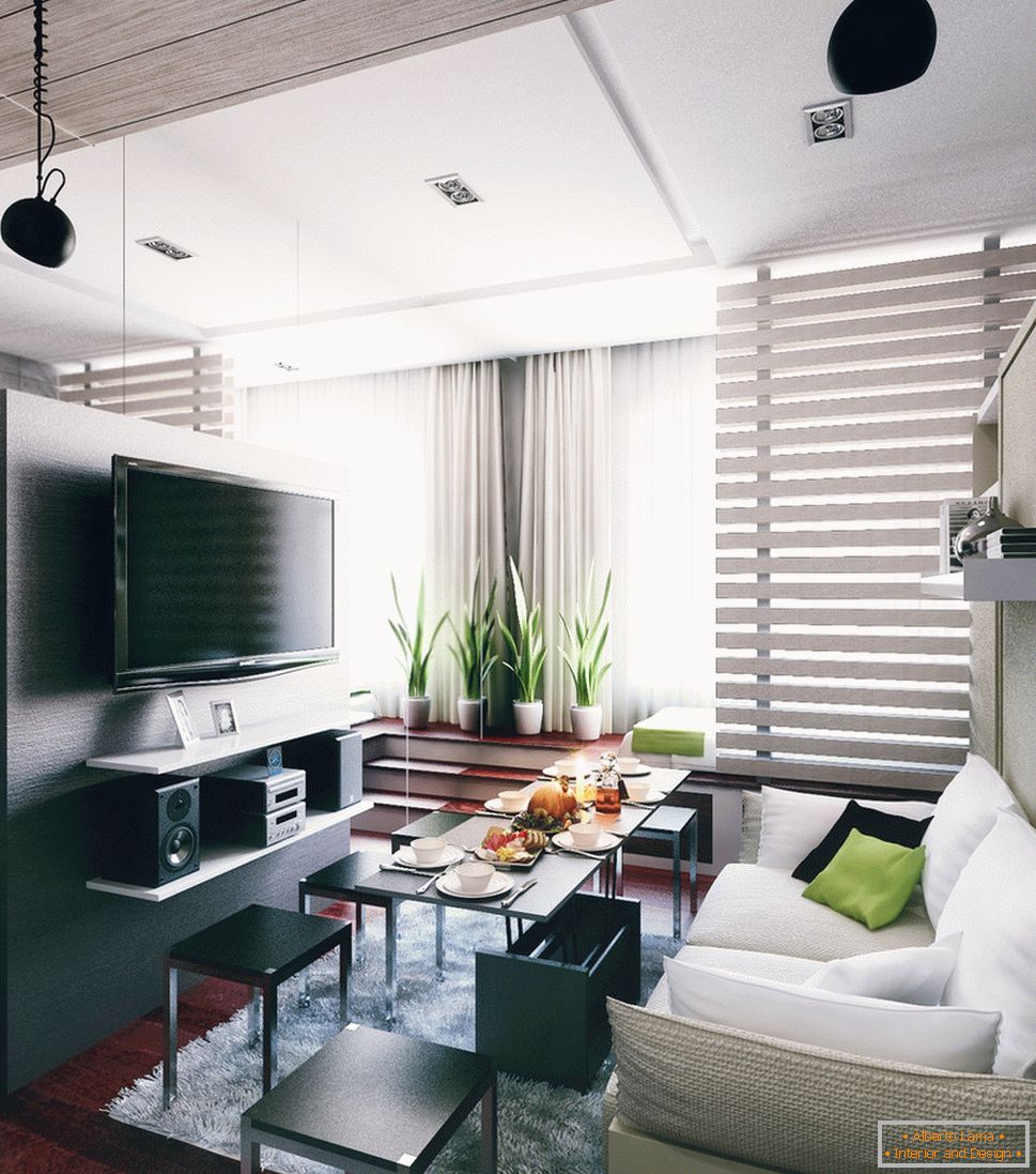 Diseño interior de un pequeño apartamento en el estilo loft - фото 2