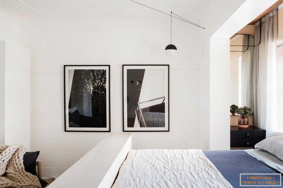Diseño interior de un pequeño apartamento en Sydney - спинка-подставка