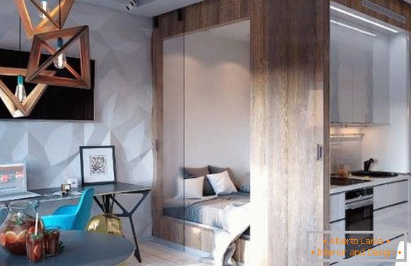 diseño de interiores de un pequeño apartamento de una habitación, foto 10