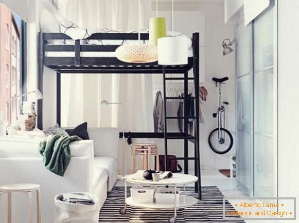 diseño de interiores de un pequeño apartamento de una habitación, foto 34