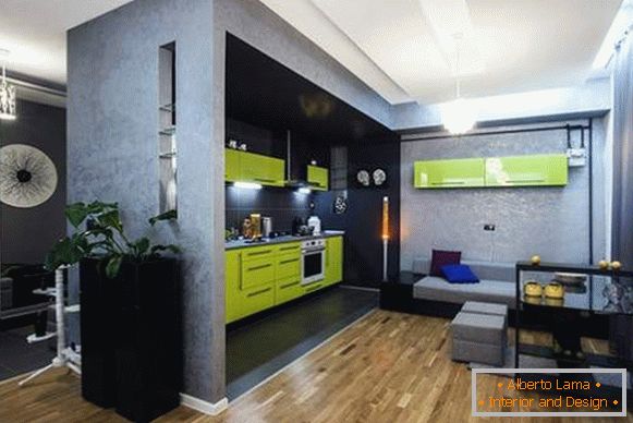 diseño de interiores de un pequeño apartamento de una habitación, foto 9