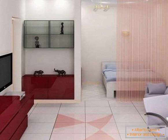 Diseño de interiores de un apartamento de una habitación en colores pastel - foto 2017