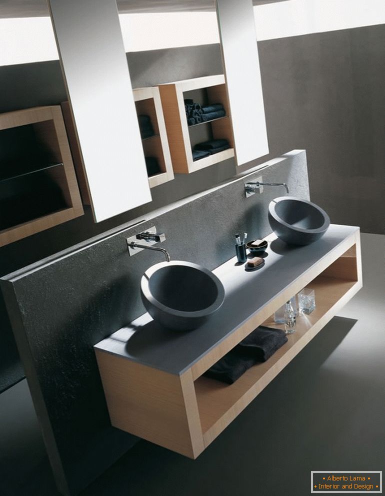 gris-baño-ideas-interiores-diseños