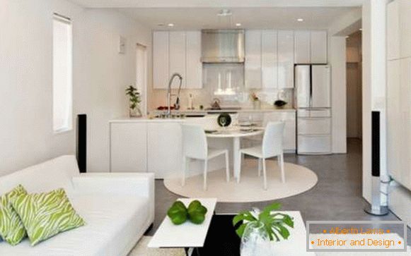 diseño de la cocina de la sala de estar en una foto de estilo moderno, foto 27