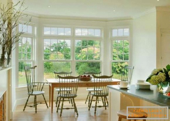 diseño de cocina de la sala de estar con ventana salediza, foto 34