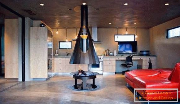 diseño de cocina de una sala de estar en un estilo clásico, foto 48