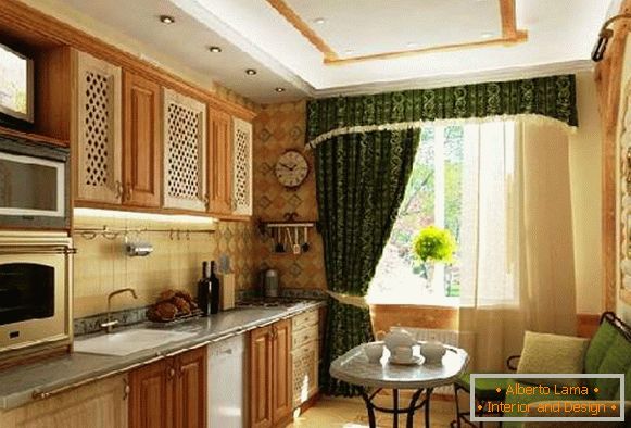 diseño de cocina con balcón y sofá foto, foto 31