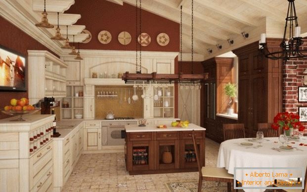 diseño de cocina en una casa privada