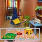Muebles de colores en el cuarto de niños